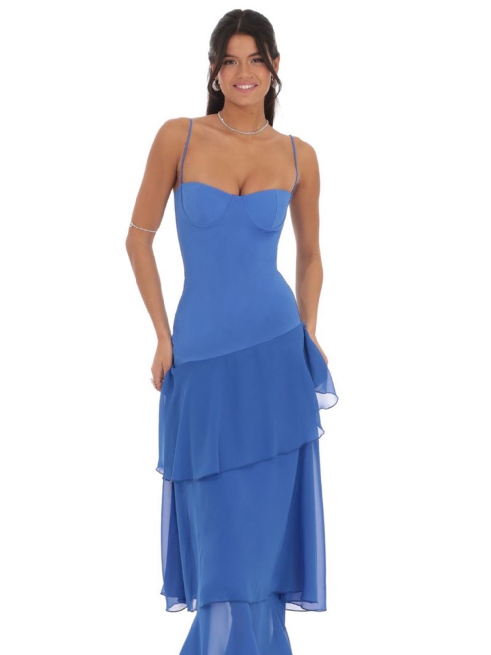 Lucy in the Sky Blue Tiered Maxi Dress